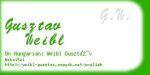 gusztav weibl business card